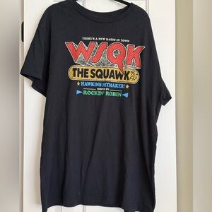 Stranger Things 2025 Graphic SS T Shirt• WSQK The Squawk•Rockin Robin Size XXL